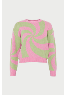 swirl jacquard knit jumper