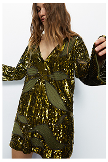 sequin cut out panel mini dress