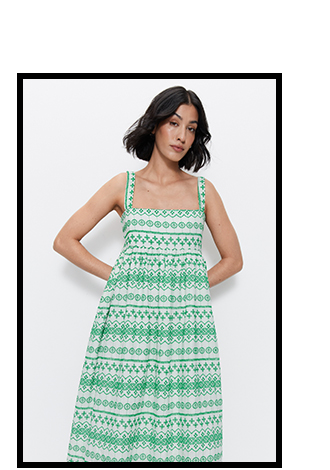 embroidered casual sundress