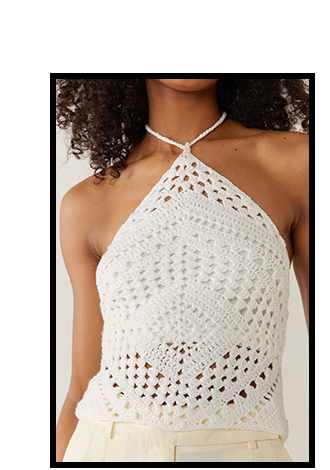halter neck crochet top