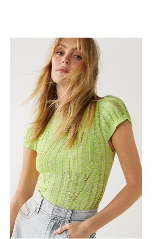 laddered knit top