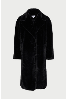glossy fur coat