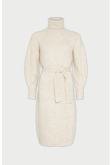 cosy roll neck seam detail midi dress