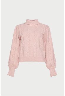hand embroidered scallop edge knit jumper