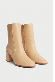padded gusset heeled ankle boot