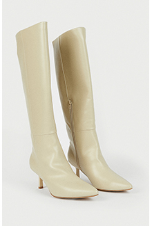 low heel slouch knee high boot
