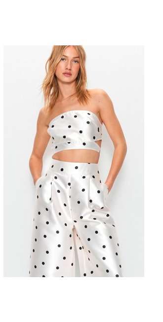 satin twill printed strappy top