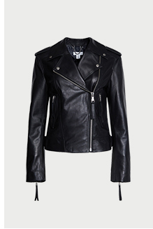 real leather biker jacket