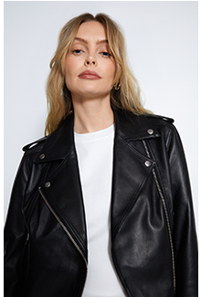real leather biker jacket