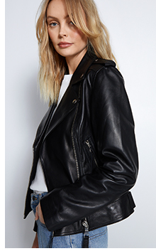 real leather biker jacket