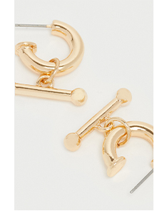 t bar hoop earrings