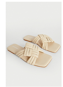 real leather square toe cross over sandal