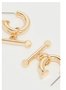 t bar hoop earrings