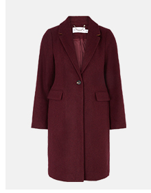 Wool Mix Single Breasted Tailored Coat