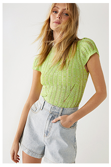 laddered knit top