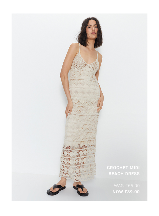 crochet midi beach dress