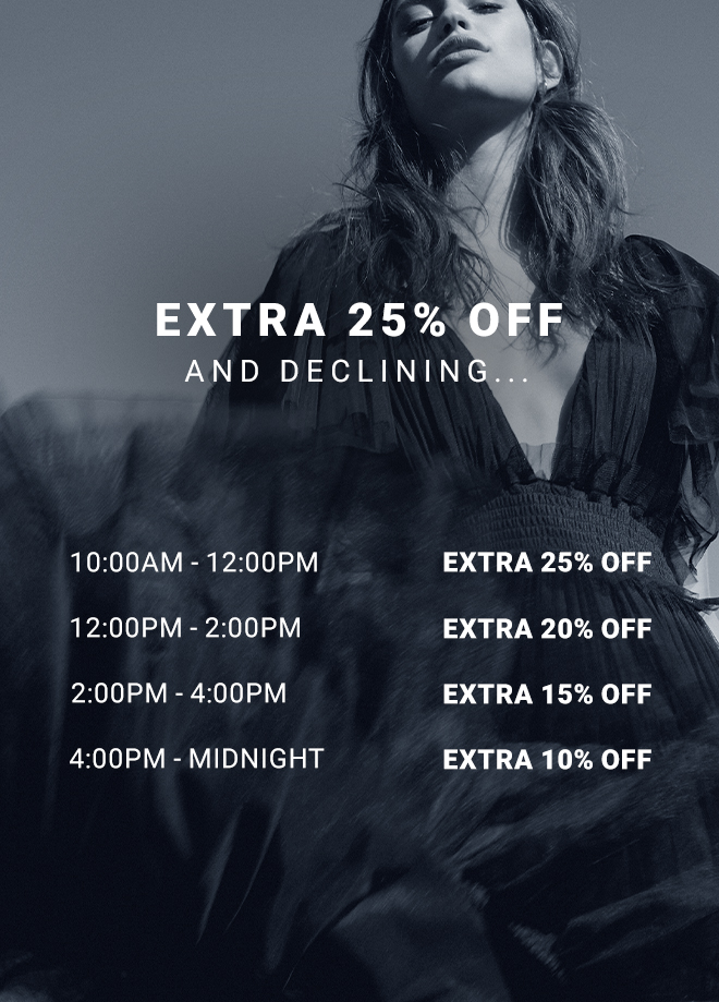 Extra 25% Off & Declining - Shop Now