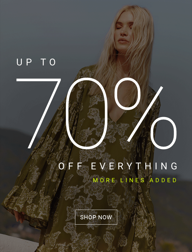 Up To 70% Off Everything - shop now