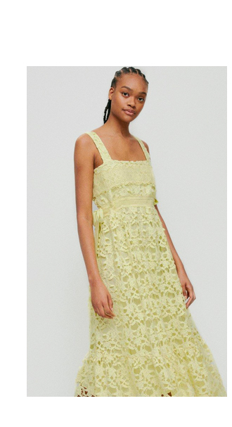 lace strappy square neck midi dress