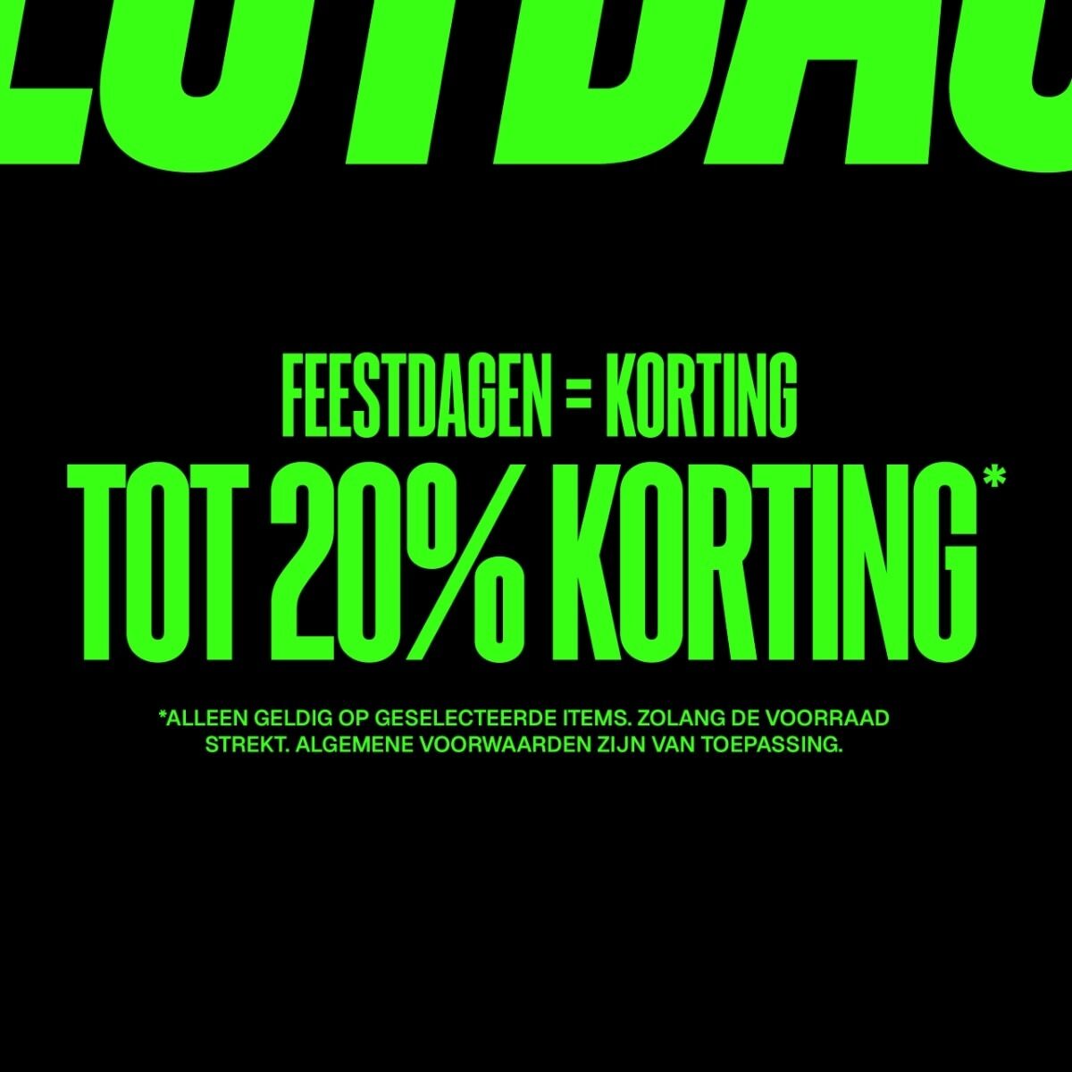 TOT 20 KORTING