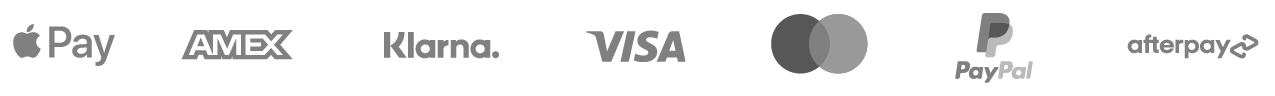 APPLE PAY | AMEX | KLARNA | VISA | MESTERCARD | PAYPAL | CLEARPAY