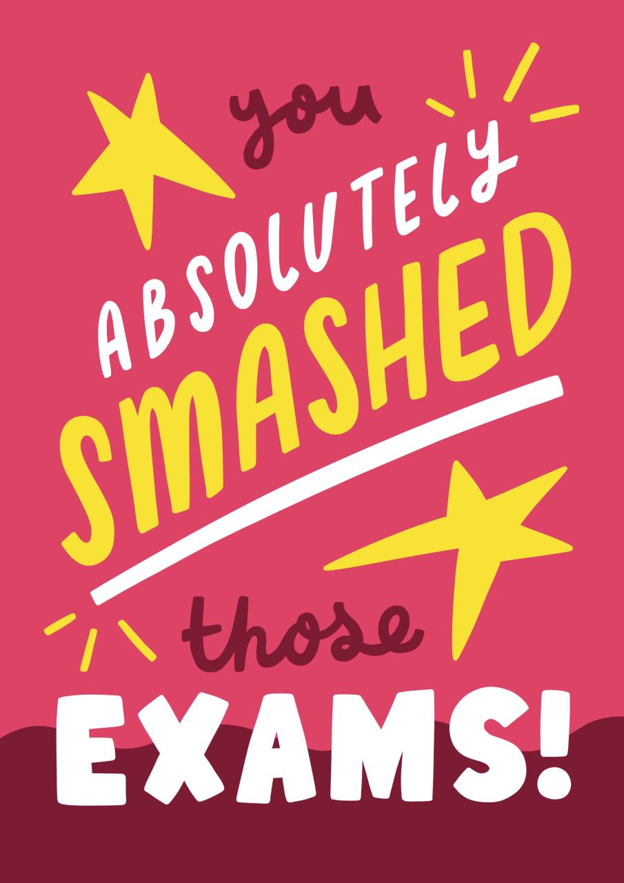 Exam results card