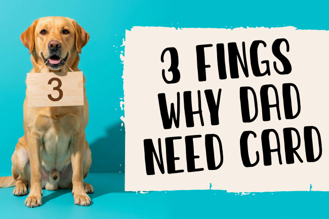 3 fings why dad need card