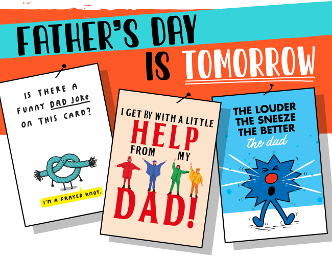 Father's Day is tomorrow!