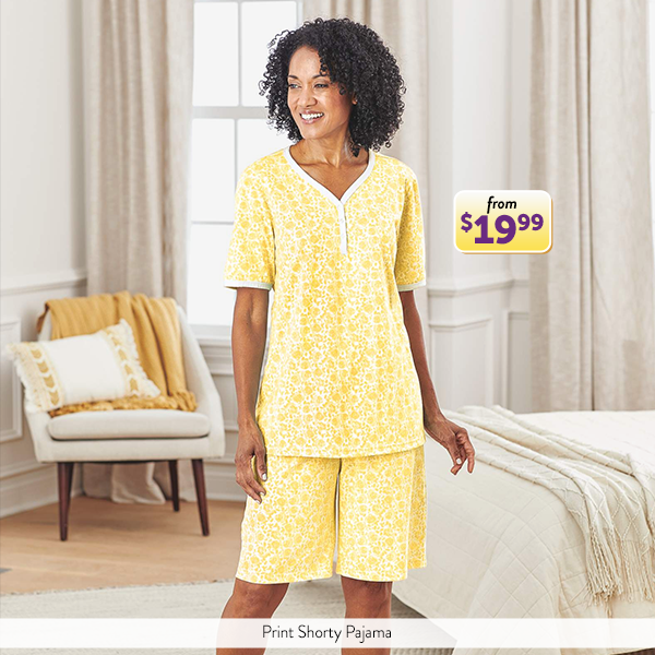  Print Shorty Pajama From $19.99.