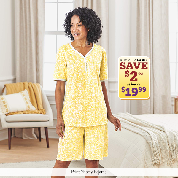 Shop Buy More & Save Deals Shorty Pajama