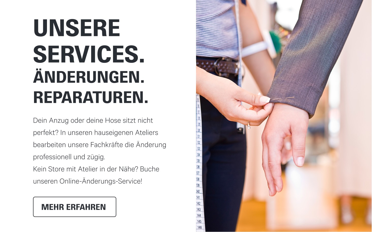 Unsere Services: Änderungen & Reparaturen