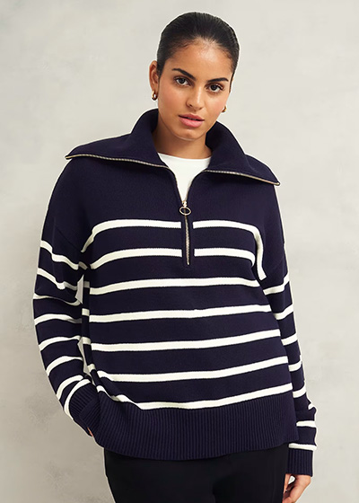 Amy Stripe Cotton Jumper