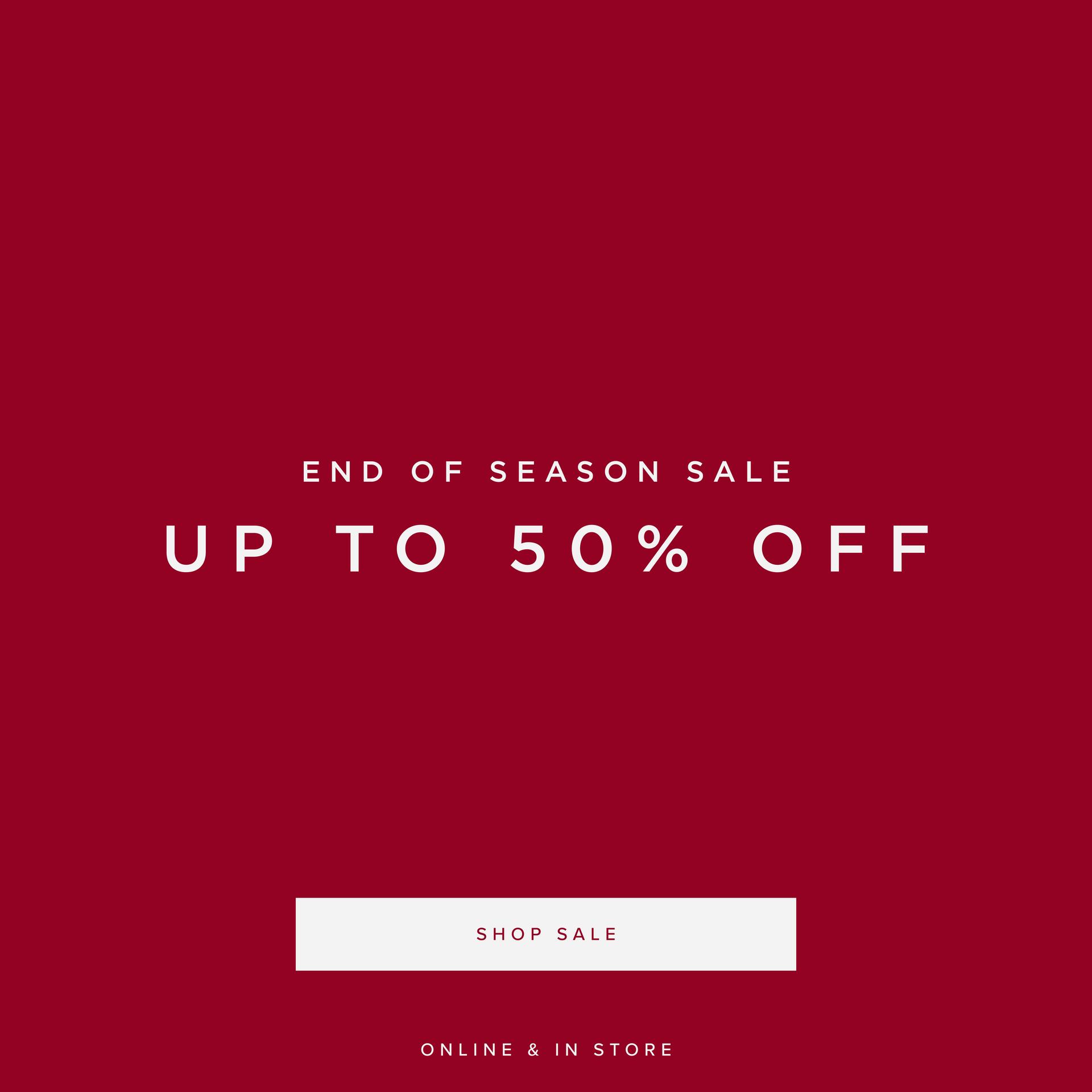 UP TO 50% OFF SALE