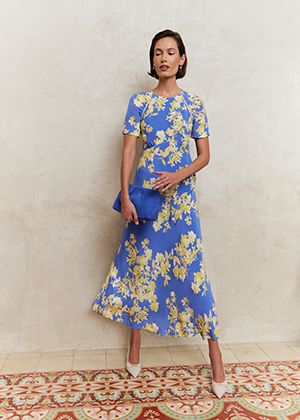 Ann Embellished Silk Dress