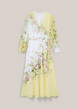 Ariel Floral Silk Dress