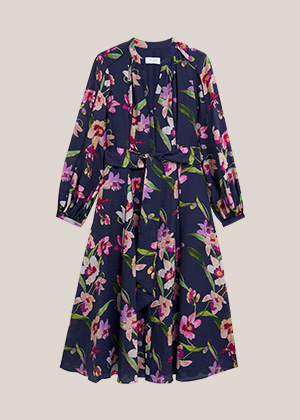 Pippa Floral Waist Tie Dress