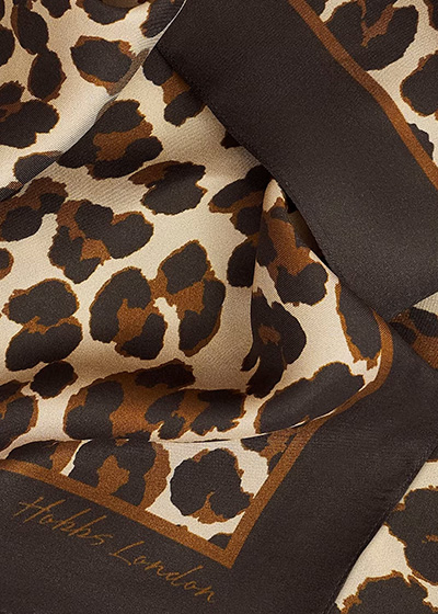 Bria Silk Leopard Scarf