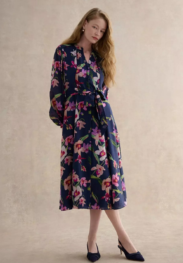 Pippa Floral Waist Tie Dress