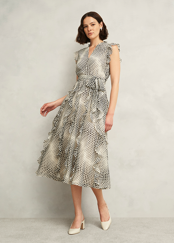 Nina Ruffle Midi Dress