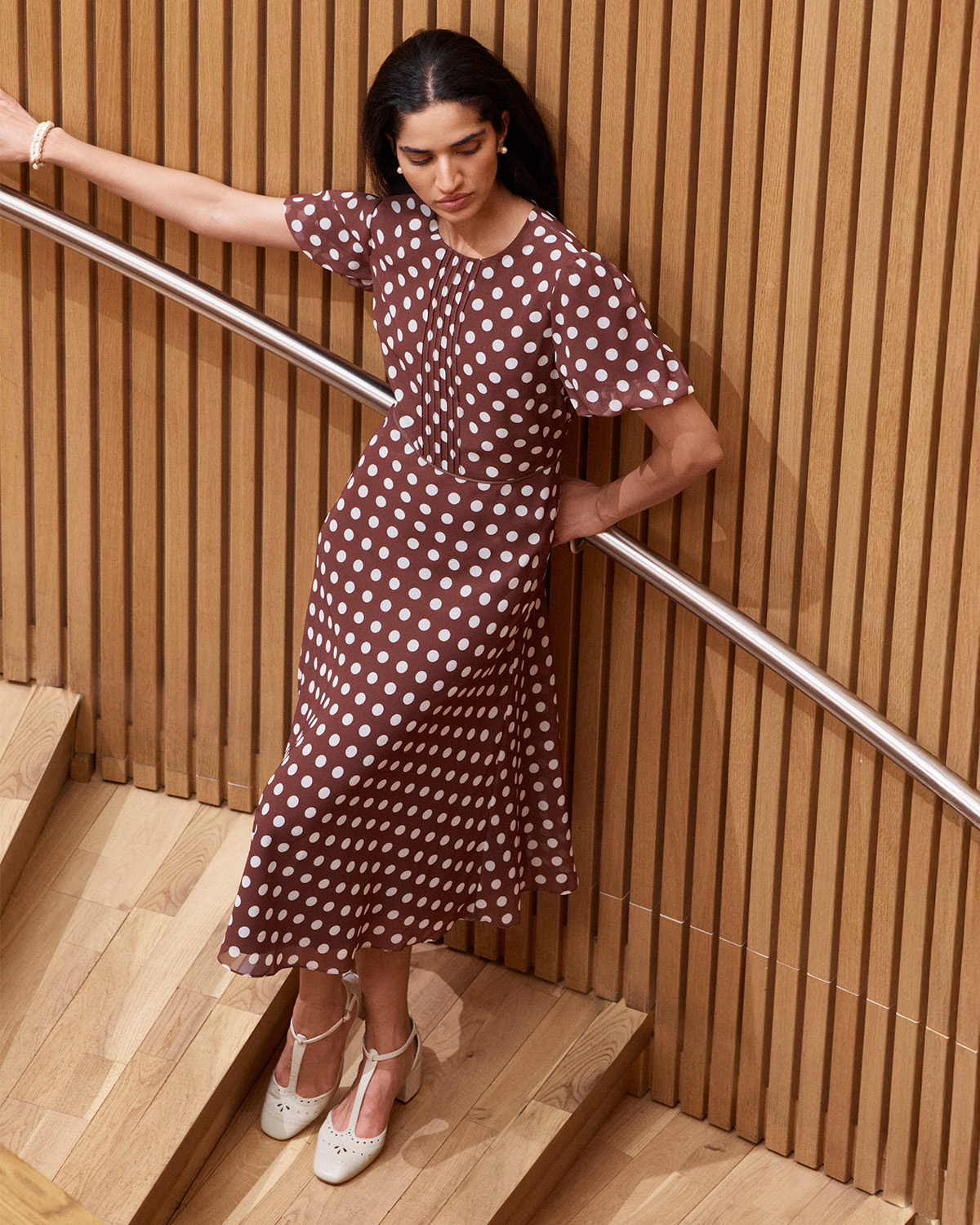 Dorothy Spot Midi Dress