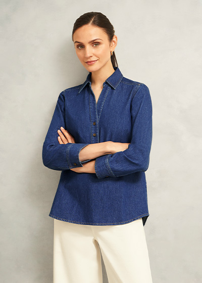 Elena Denim Blouse