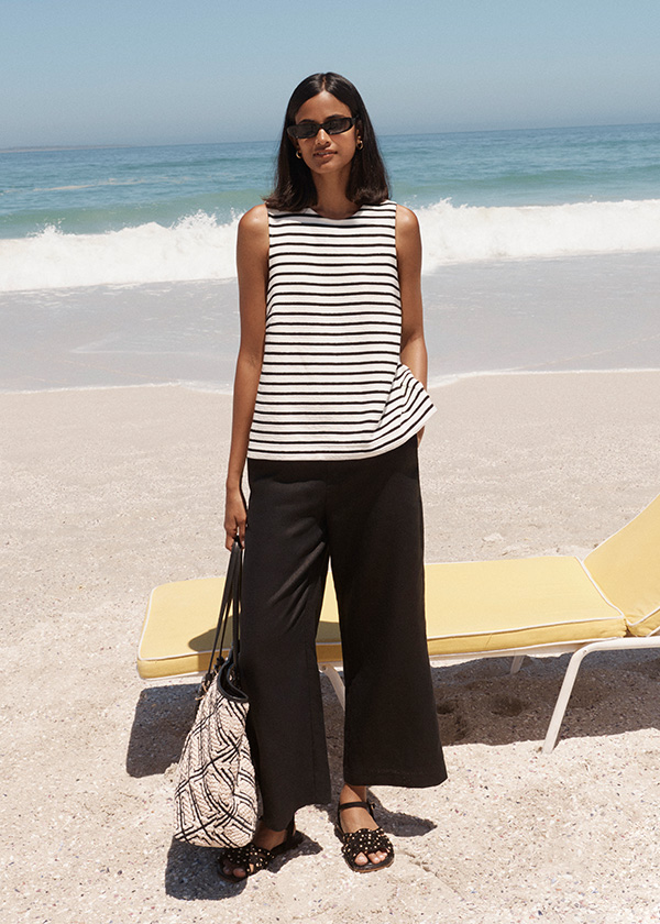 Roxie Cotton Blend Stripe Top