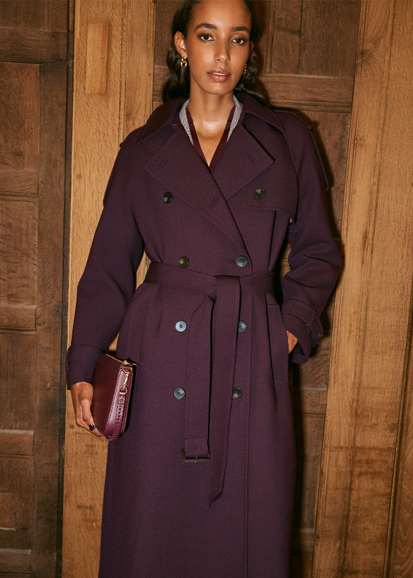 Vida Wool Blend Trench Coat