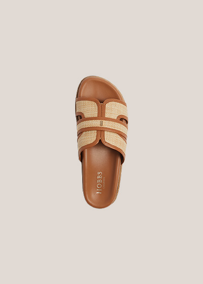 Emma Raffia Slides