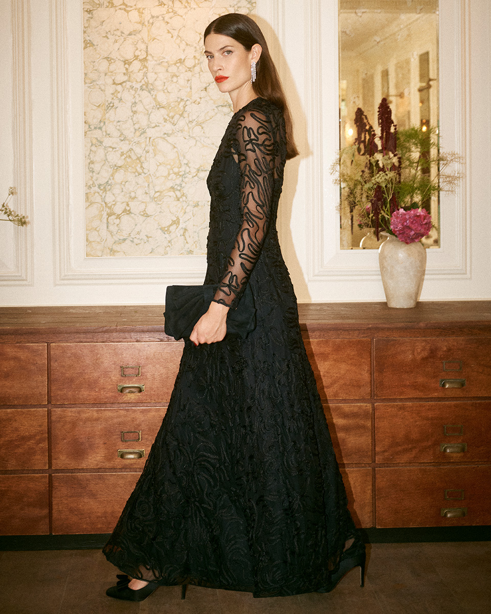 Petite Nicole Embroidered Maxi Dress