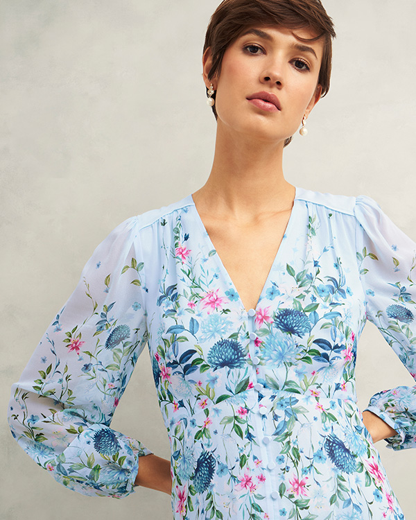 Caversham Floral Silk Dress