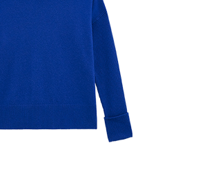 Blue Darla Wool Blend Chunky Crew Neck Knitted Jumper