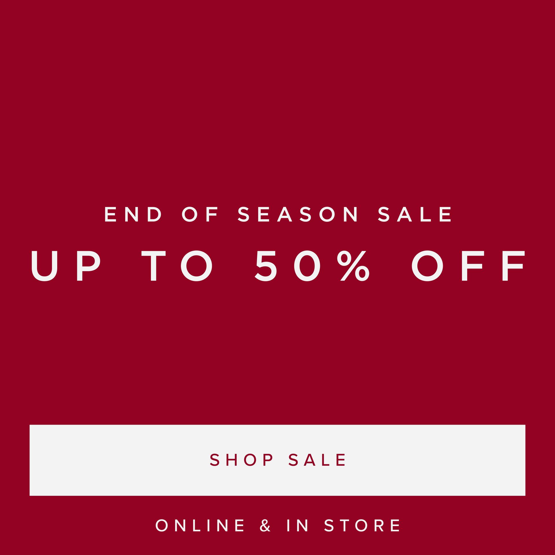 UP TO 50% OFF SALE