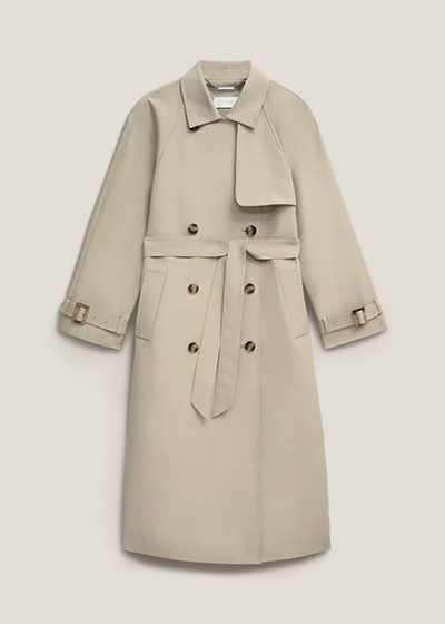 Riley Sage Green Trench Coat