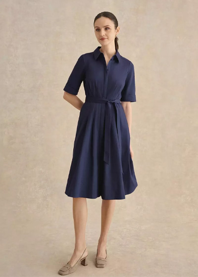 Brigitta Cotton Sateen Dress